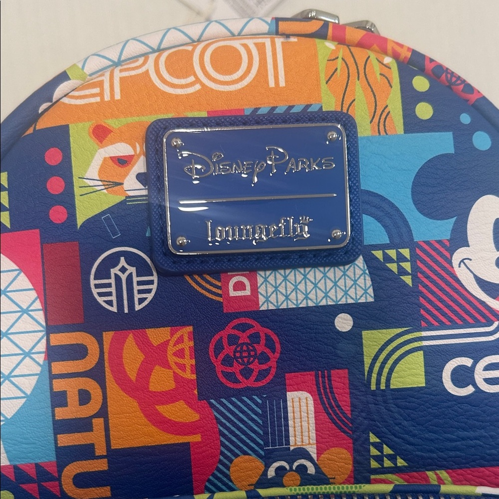 (NWT) Loungefly Epcot Pattern Mini Backpack (DISC… - image 13